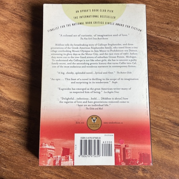 Free add on. Middlesex by Jeffrey Eugenides (book) - Picture 2 of 3